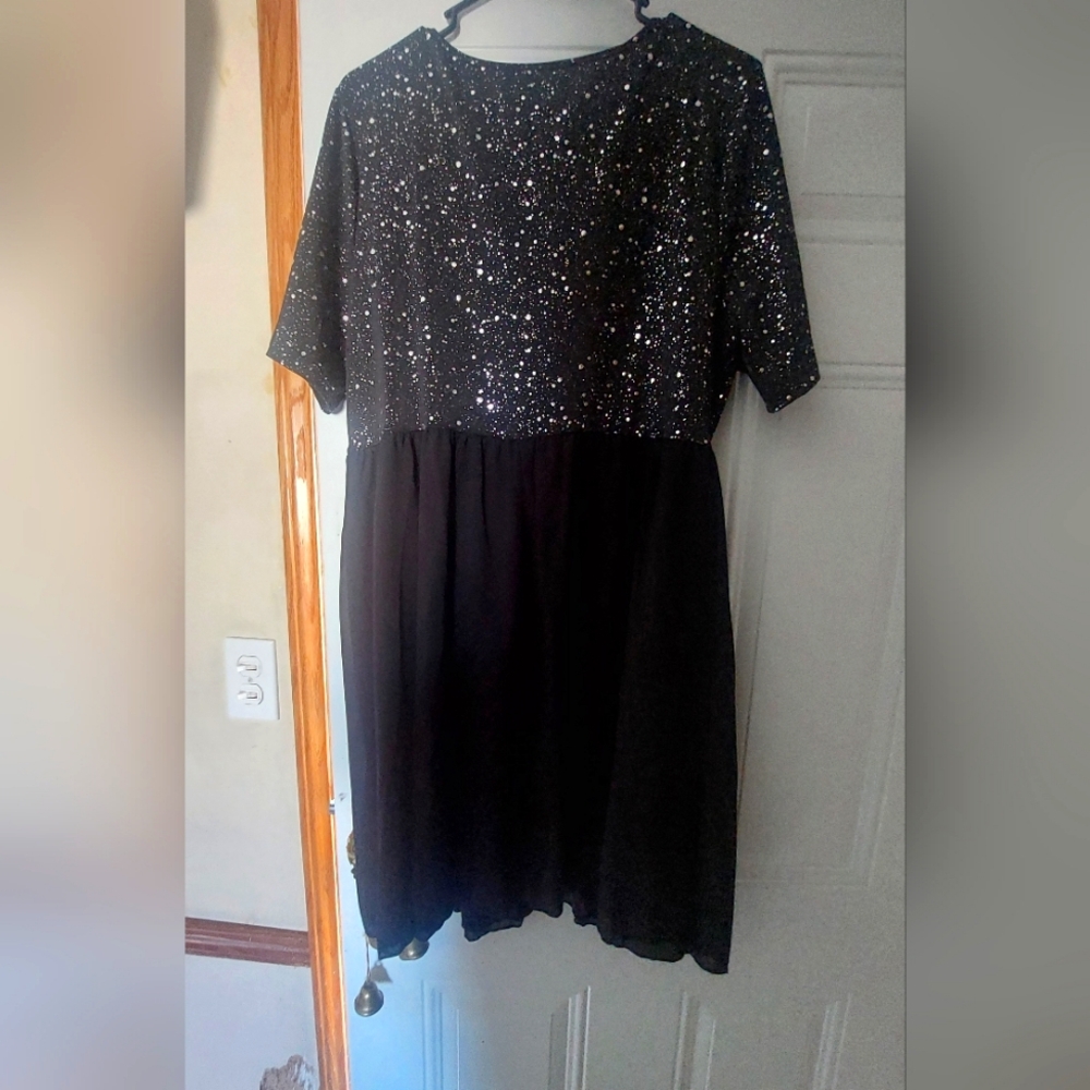 Shein dalmatian print hem dress